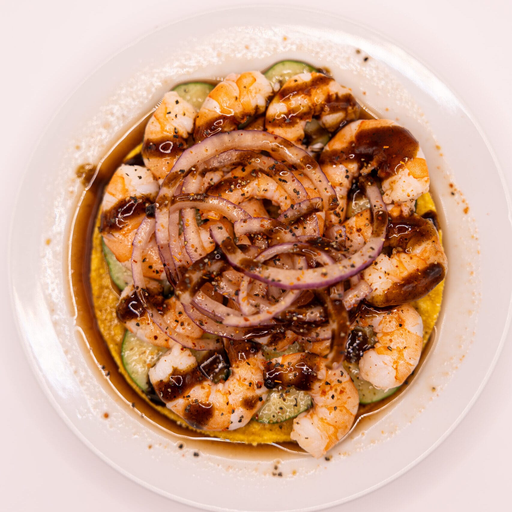 Tostada de Camarón Cocido